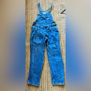 Vintage 80s Guess Overalls Women Size 2 Blue Denim Jean Bib Pleat